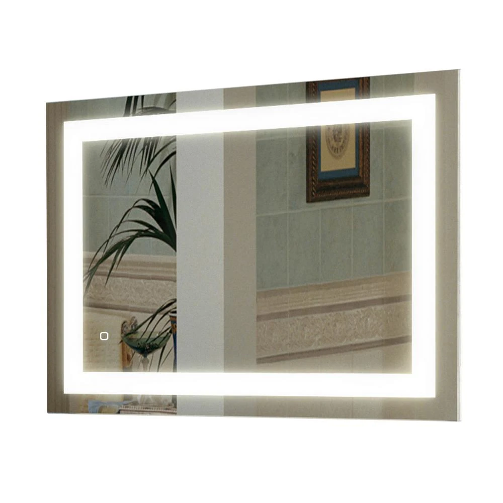 40 In. X 32 In. Single Frameless LED Lighted Bathroom Wall Mounted Mirror 14 40 In. X 32 In. Single Frameless LED Lighted Bathroom Wall Mounted Mirror - Image 12