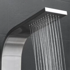 AKDY 39-in Brush Stainless Steel 2-Spray Shower Panel System (Valve Included) -Master Locks Shop 810764023760 10486185 1800x1800