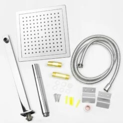 AKDY 35-in Black 2-Spray Shower Panel System -Master Locks Shop 810764025368 10485914 1800x1800