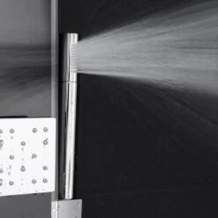 AKDY 35-in Black 2-Spray Shower Panel System -Master Locks Shop 810764025368 10485921 1800x1800