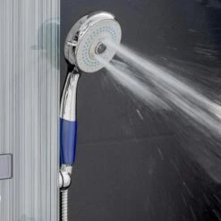 AKDY 52-in Brushed Stainless Steel 8-Spray Shower Panel System (Valve Included) -Master Locks Shop 810764026914 10486032 1800x1800