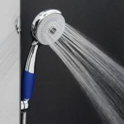 AKDY 52-in Mirror Tempered Glass 8-Spray Shower Panel System (Valve Included) -Master Locks Shop 810764028628 10507055 1800x1800