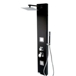 ALFI Brand Black 2-Spray Shower Panel System