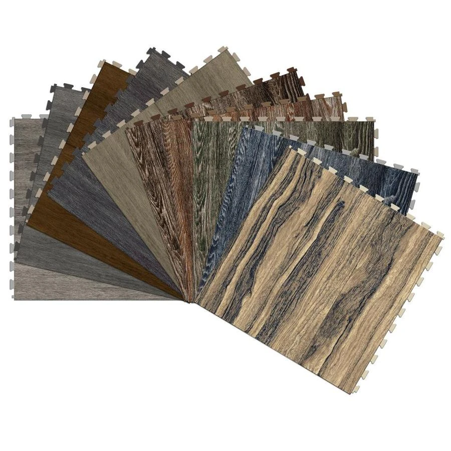 Perfection Floor Tile Vintage Wood Collection 6-Piece 20-in X 20-in Moss Oak Vinyl Tile 3 Perfection Floor Tile Vintage Wood Collection 6-Piece 20-in X 20-in Moss Oak Vinyl Tile