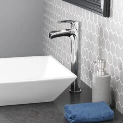 Jacuzzi Callum Brushed Nickel 1-handle Vessel WaterSense Bathroom Sink Faucet With Drain -Master Locks Shop 820633951483 08331513 1800x1800