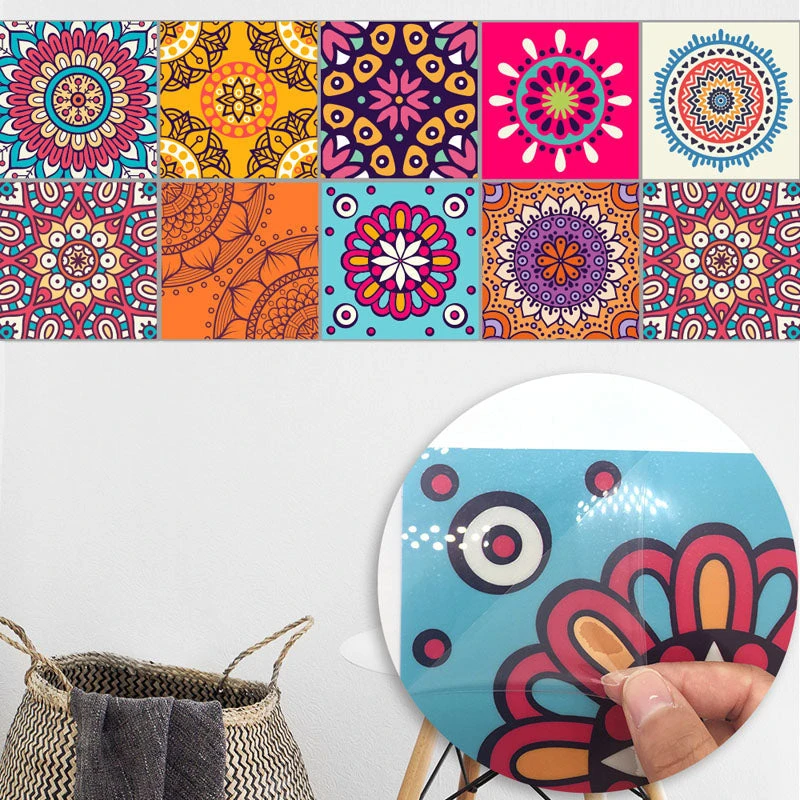 Goory 10PCS Mosaic Wall Sticker Self-adhesive Tile Sticker Kitchen/Bathroom Decorative 8 Goory 10PCS Mosaic Wall Sticker Self-adhesive Tile Sticker Kitchen/Bathroom Decorative - Image 6