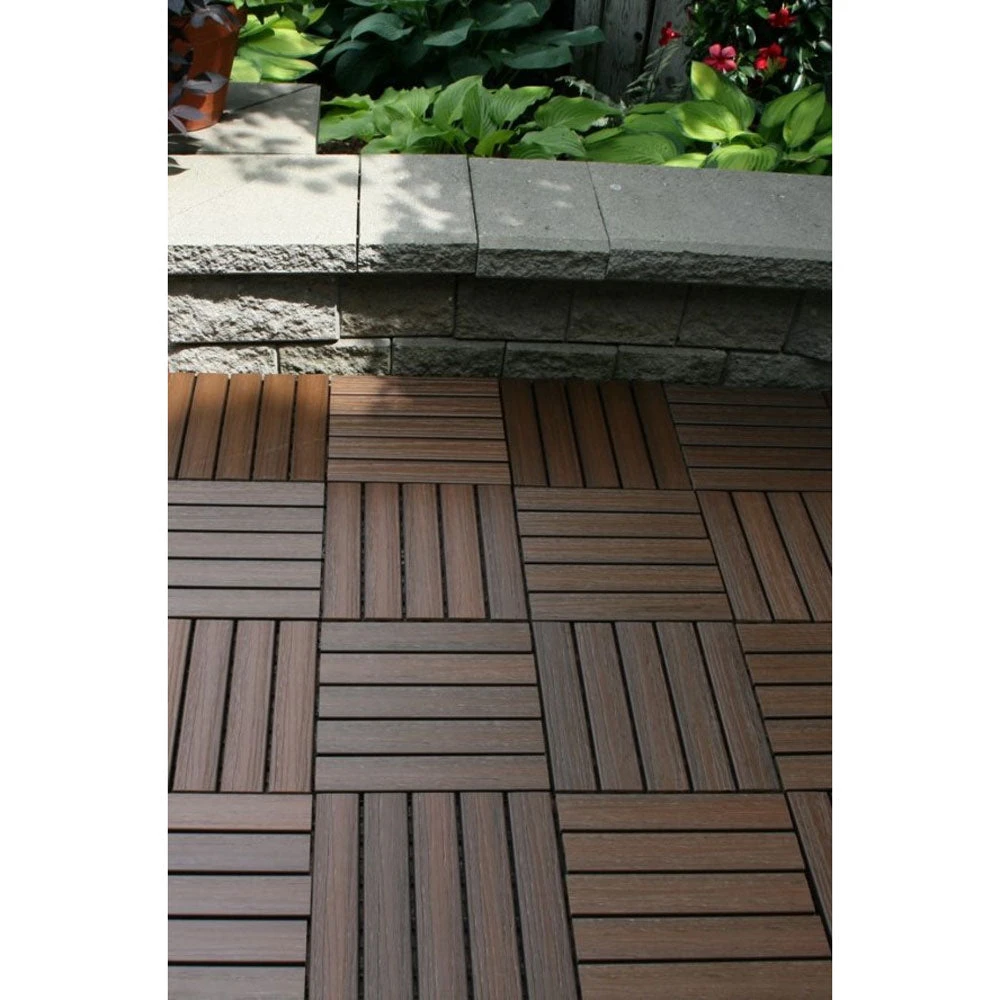 EON Ultra 12"x12" Polymer Interlocking Deck Balcony Tiles, Dark Brown (10 Pack) 8 EON Ultra 12"x12" Polymer Interlocking Deck Balcony Tiles, Dark Brown (10 Pack) - Image 6
