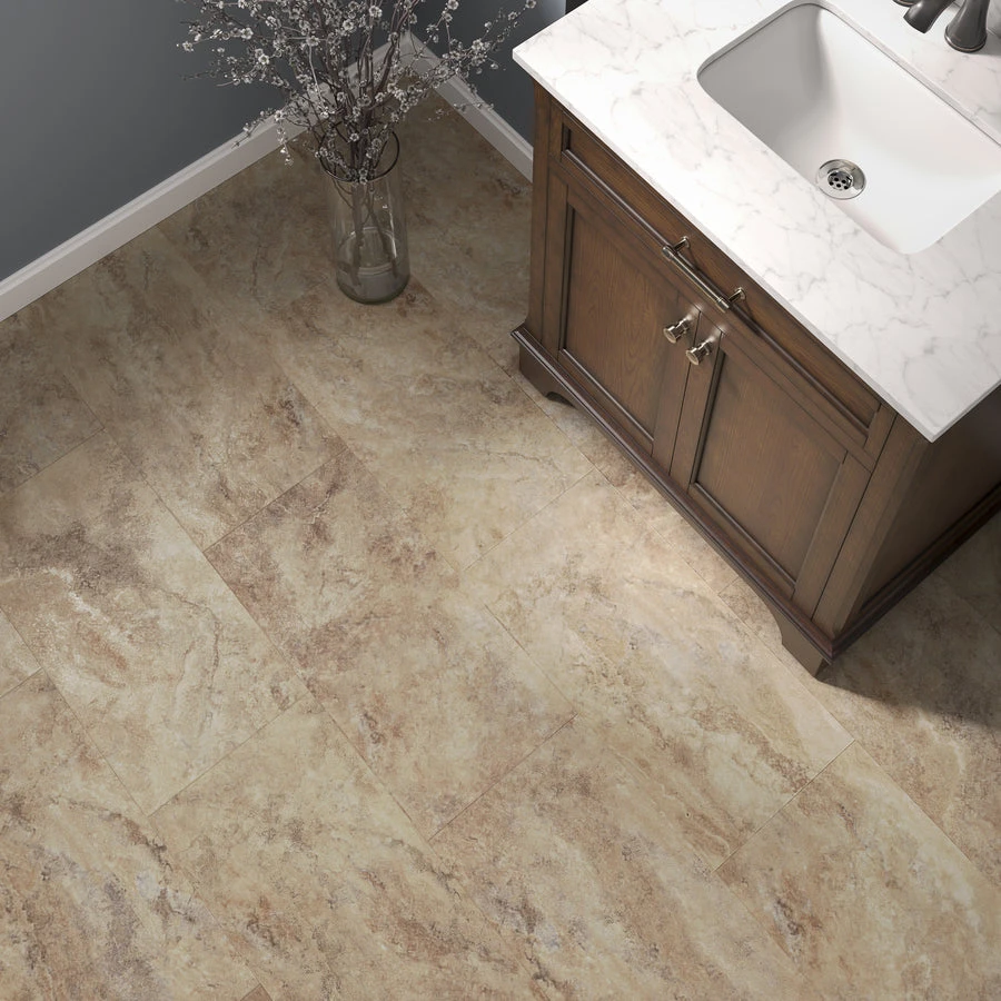 SMARTCORE Ultra 8-Piece 11.97-in X 23.62-in Tivoli Travertine Luxury Vinyl Plank Flooring 4 SMARTCORE Ultra 8-Piece 11.97-in X 23.62-in Tivoli Travertine Luxury Vinyl Plank Flooring - Image 2
