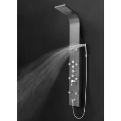 65 In. 8-Jet Shower Panel System In Space Gray Brushed Stainless Steel With Rainfall Waterfall Shower Head And Wand 22 65 In. 8-Jet Shower Panel System In Space Gray Brushed Stainless Steel With Rainfall Waterfall Shower Head And Wand -Master Locks Shop 847827f1d9887506c7e52212c49ec3d7 1800x1800