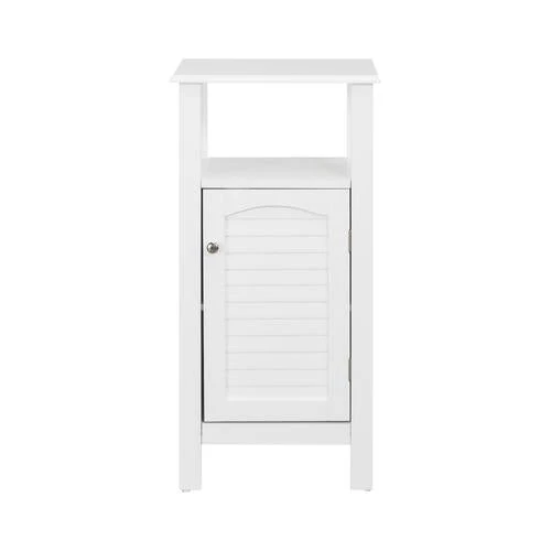 Elegant Home Fashions Sierra 13.5-in W X 32-in H X 11-in D White MDF Freestanding Linen Cabinet 4 Elegant Home Fashions Sierra 13.5-in W X 32-in H X 11-in D White MDF Freestanding Linen Cabinet - Image 2