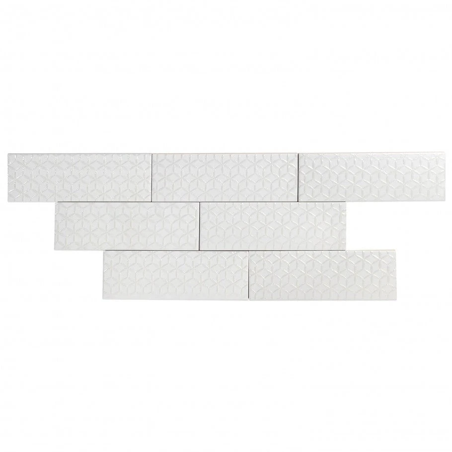 Bond Tile Wembley Snowflake 3 In. X 9 In. Matte Ceramic Subway Wall Tile (30 Pieces 5.16 Sq. Ft. / Box) 8 Bond Tile Wembley Snowflake 3 In. X 9 In. Matte Ceramic Subway Wall Tile (30 Pieces 5.16 Sq. Ft. / Box) - Image 6