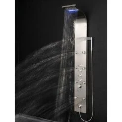 63 In. 8-Jet Shower Panel System In Stainless Steel With Rainfall Waterfall LED Shower Head And Hand Shower Wand -Master Locks Shop 86ad6c389829dccb26e27df810fd991b 1800x1800