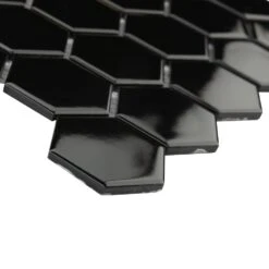Merola Tile Metro Hex 2 In. Glossy Black 11-1/8"x12-5/8" X 7 Mm Porcelain Mosaic Tile (9.64 Sq. Ft. / Case) -Master Locks Shop 8720b46aa80fe6e601306bb38a07d02c 1800x1800