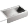 KOHLER Vault 35.75-in X 24.3125-in Single Bowl Tall (8-in Or Larger) Drop-In Apron Front/Farmhouse 2-Hole Commercial/Residential Kitchen Sink 2 KOHLER Vault 35.75-in X 24.3125-in Single Bowl Tall (8-in Or Larger) Drop-In Apron Front/Farmhouse 2-Hole Commercial/Residential Kitchen Sink -Master Locks Shop 885612697295 1800x1800