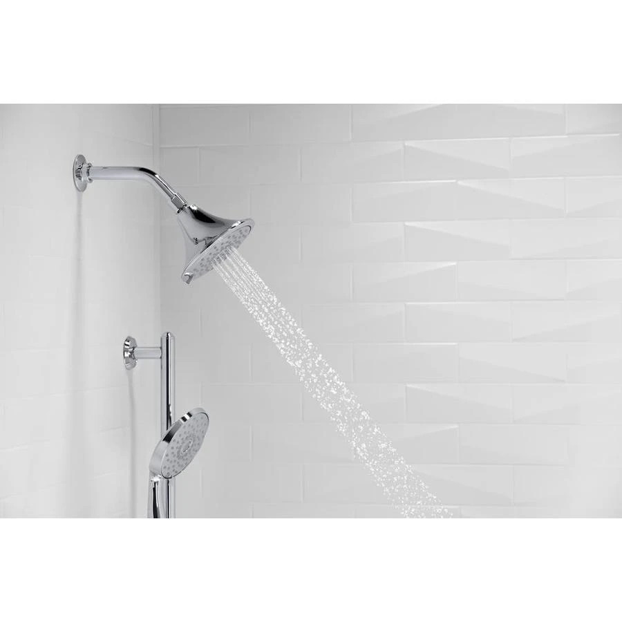 KOHLER Forte Vibrant Brushed Nickel 3-Spray Shower Head 1.75-GPM (6.6-LPM) 8 KOHLER Forte Vibrant Brushed Nickel 3-Spray Shower Head 1.75-GPM (6.6-LPM) - Image 6