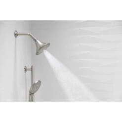 KOHLER Forte Vibrant Brushed Nickel 3-Spray Shower Head 1.75-GPM (6.6-LPM) 13 KOHLER Forte Vibrant Brushed Nickel 3-Spray Shower Head 1.75-GPM (6.6-LPM) -Master Locks Shop 885612703651 12332586 1800x1800