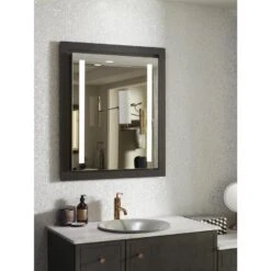 KOHLER Verdera 24-in X 30-in Rectangle Surface/Recessed Mirrored Medicine Cabinet With Outlet And Lights -Master Locks Shop 885612733610 10711648 1800x1800