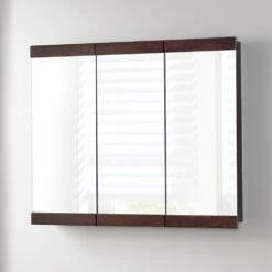 36-1/4 In. W X 29-3/4 In. H Fog Free Framed Surface-Mount Tri-view Bathroom Medicine Cabinet In Java -Master Locks Shop 891e63060c692e931fd4d15edcea6a5e 1800x1800