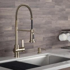 Britt Single-Handle Pull Down Sprayer Kitchen Faucet In Brushed Gold -Master Locks Shop 896f84f0f9dca4734492c3de99fb1e75 1800x1800