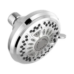6-Spray 4.4 In. Single Wall Mount Fixed Shower Head In Chrome
