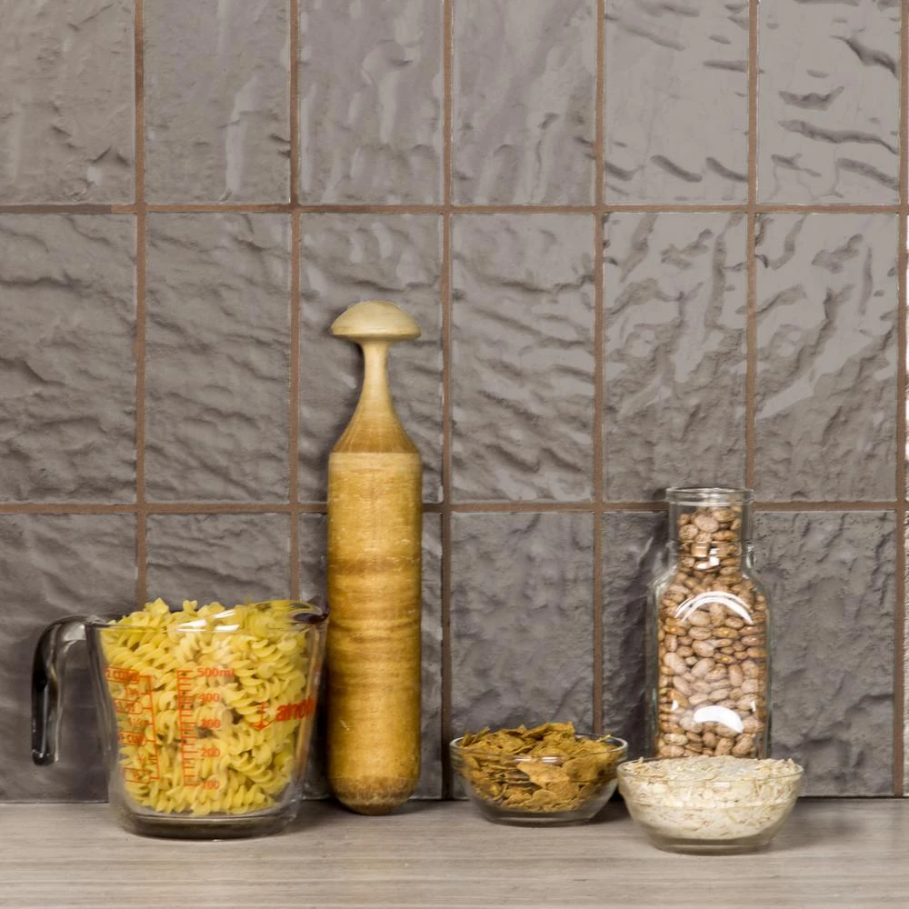 ABOLOS Metallics Amber Bay Brown Subway 3 In. X 6 In. Glossy Glass Wall Tile (1 Sq. Ft./Pack) 4 ABOLOS Metallics Amber Bay Brown Subway 3 In. X 6 In. Glossy Glass Wall Tile (1 Sq. Ft./Pack) - Image 2