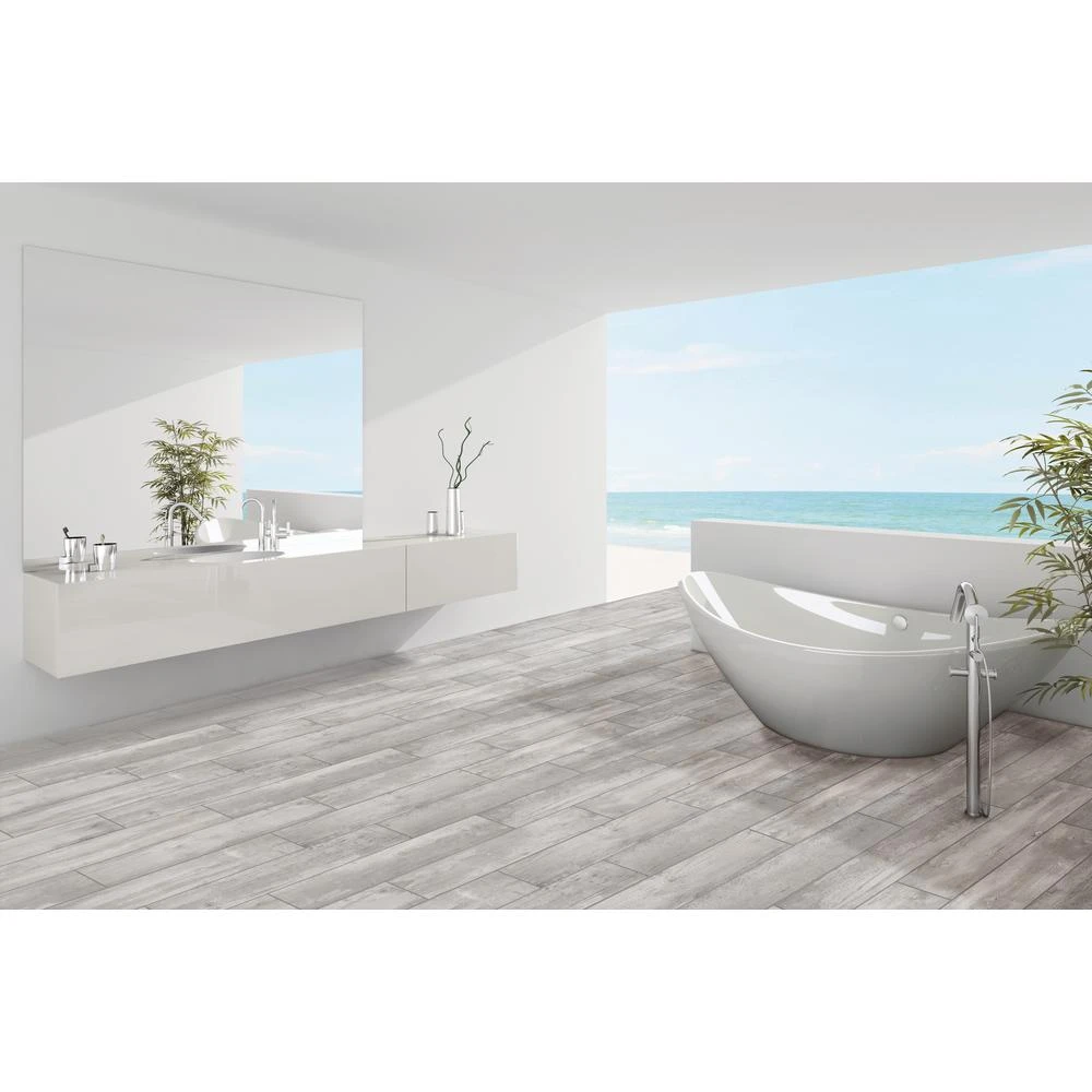 Florida Tile Home Collection Alaskan Powder 8 In. X 36 In. Porcelain Floor And Wall Tile (367.2 Sq. Ft./ Pallet) 7 Florida Tile Home Collection Alaskan Powder 8 In. X 36 In. Porcelain Floor And Wall Tile (367.2 Sq. Ft./ Pallet) - Image 5