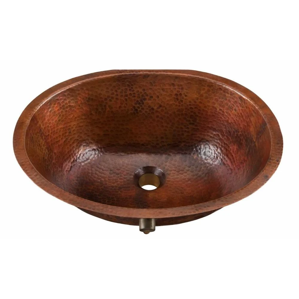 SINKOLOGY Freud 19 In. Undermount Solid Copper Bathroom Sink In Aged Copper 3 SINKOLOGY Freud 19 In. Undermount Solid Copper Bathroom Sink In Aged Copper