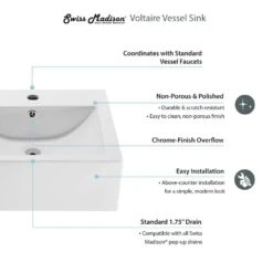 Swiss Madison Voltaire 18 In. Square Ceramic Vessel Sink In Glossy White -Master Locks Shop 8e0faa97ce0b0e09c326efaff242ebc0 1800x1800