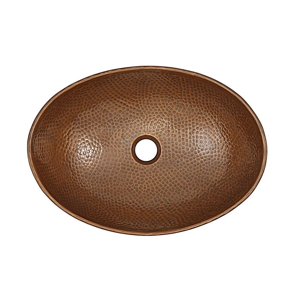 SINKOLOGY Confucius 19 In. Copper Vessel Sink Handmade Pure Copper Sink In Antique Copper 4 SINKOLOGY Confucius 19 In. Copper Vessel Sink Handmade Pure Copper Sink In Antique Copper - Image 2