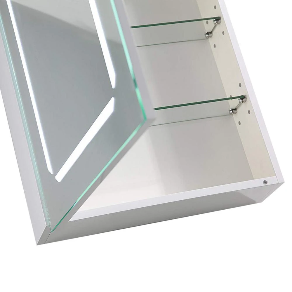 20 In. X 25 In. X 6 In. LED Lighted Surface Mount Medicine Cabinet In White 4 20 In. X 25 In. X 6 In. LED Lighted Surface Mount Medicine Cabinet In White - Image 2