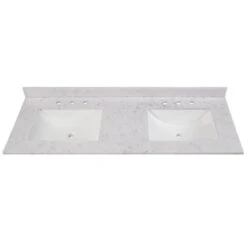 61 In. W X 22 In. D Stone Effect Double Sink Vanity Top In Lunar With White Sinks -Master Locks Shop 90d3f1eb7c954daa4f5c883ce73b6706 1800x1800