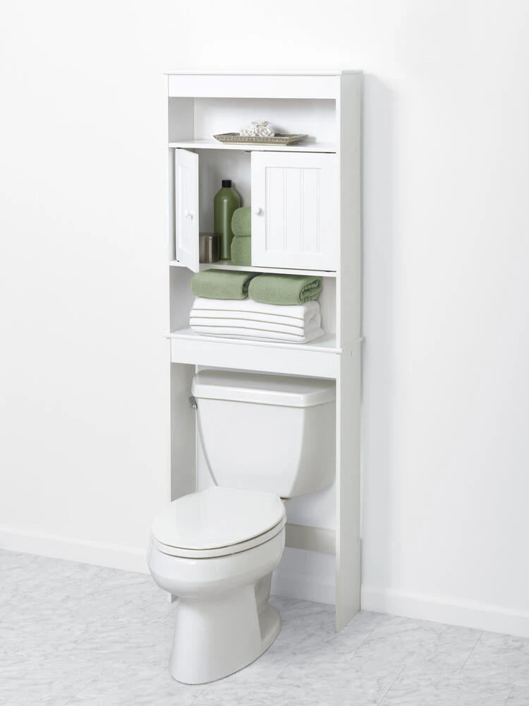Zenna Home® Country Cottage 23"W X 67"H White Over-The-Toilet Storage Cabinet 5 Zenna Home® Country Cottage 23"W X 67"H White Over-The-Toilet Storage Cabinet - Image 3