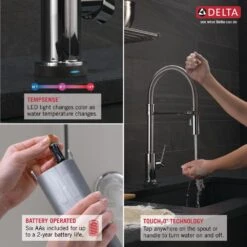 Trinsic Pro Single-Handle Pull-Down Sprayer Kitchen Faucet With Touch2O Technology And Spring Spout In Arctic Stainless -Master Locks Shop 91f043af82d5c266b8a6396eaec8de78 1800x1800