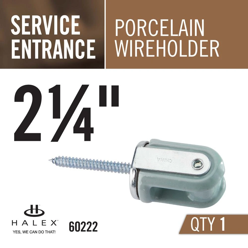 2-1/4 In. Service Entrance (SE) Porcelain Wire Holder 6 2-1/4 In. Service Entrance (SE) Porcelain Wire Holder - Image 4