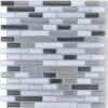 12 In. X 12 In. Grey Peel And Stick Tile Backsplash For Kitchen (10-Pack)