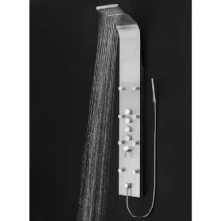 65 In. 8-Jet Rainfall Shower Panel System With Rainfall Waterfall Shower Head And Shower Wand In Stainless Steel 19 65 In. 8-Jet Rainfall Shower Panel System With Rainfall Waterfall Shower Head And Shower Wand In Stainless Steel -Master Locks Shop 97dee7e03df9bc673fa65d932a5cd3b8 1800x1800