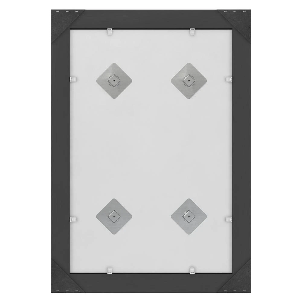 33 In. W X 47 In. H (L1) Framed Rectangular Deluxe Glass Bathroom Vanity Mirror In Matte Black 6 33 In. W X 47 In. H (L1) Framed Rectangular Deluxe Glass Bathroom Vanity Mirror In Matte Black - Image 4