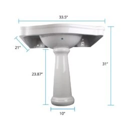 Darbyshire 33-1/2 In. Pedestal Combo Bathroom Sink In White With Overflow -Master Locks Shop 9b6f077924a9ddf8d54e9dca370e3c2c 1800x1800