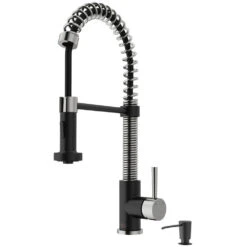 Edison Single-Handle Pull-Down Sprayer Kitchen Faucet With Soap Dispenser In Matte Black -Master Locks Shop 9d0404b543823fc78d9c91805dad676d 1800x1800