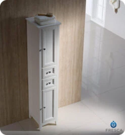 Fresca Oxford 14"W X 16"D X 68"H Antique White Linen Cabinet 12 Fresca Oxford 14"W X 16"D X 68"H Antique White Linen Cabinet -Master Locks Shop FST2060AW 2 1800x1800
