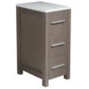 Fresca Torino 12"W X 18"D X 28"H Gray Oak Linen Cabinet