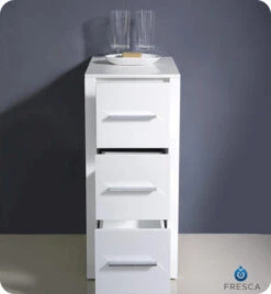 Fresca Torino 12"W X 18"D X 28"H White Linen Cabinet 10 Fresca Torino 12"W X 18"D X 28"H White Linen Cabinet -Master Locks Shop FST6212WH 4 1800x1800