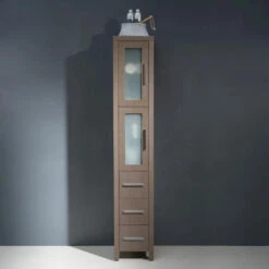 Fresca Torino 12"W X 15"D X 68-1/8"H Gray Oak Linen Cabinet -Master Locks Shop FST6260GO 3 1800x1800