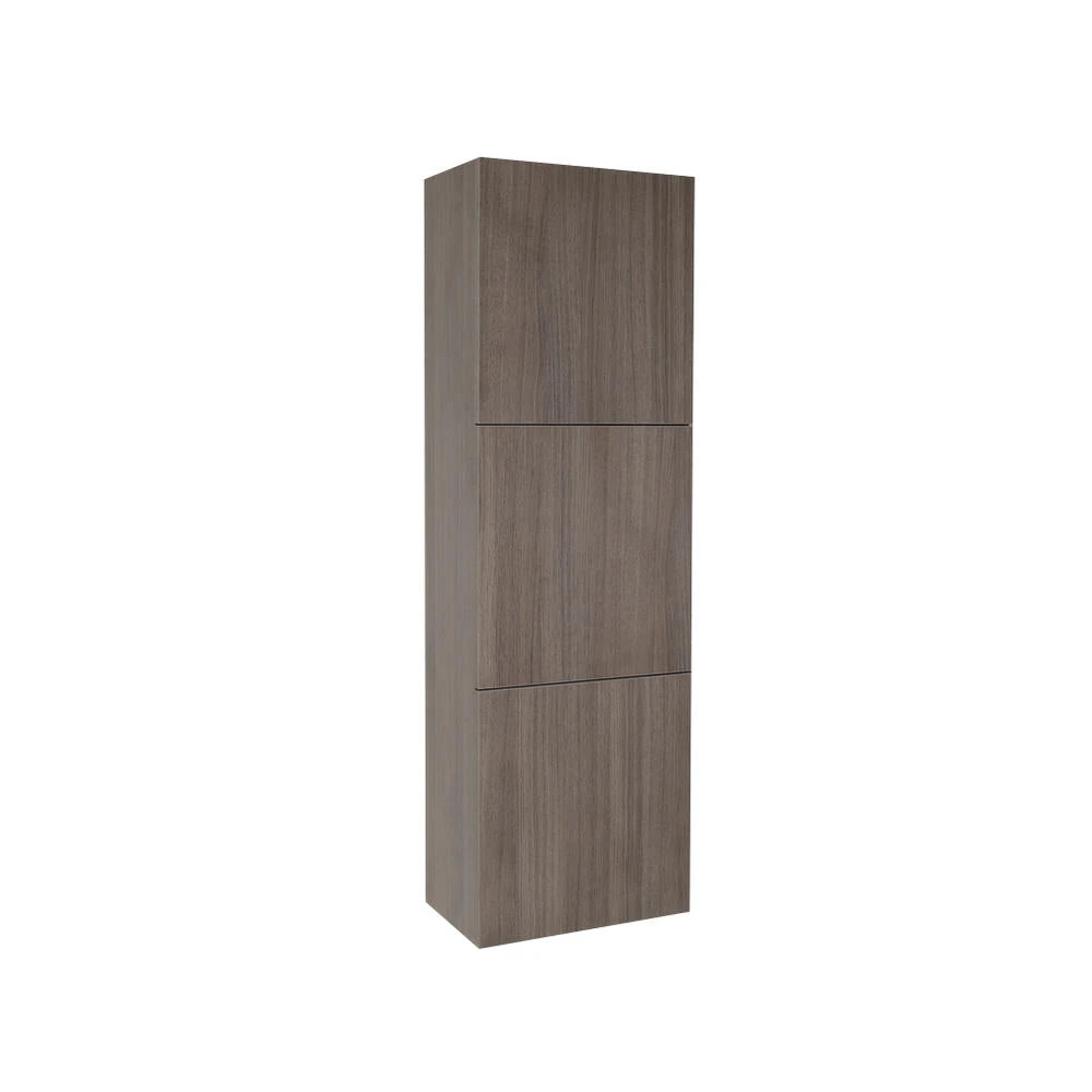 Fresca 18"W X 12"D X 59"H Gray Oak Linen Cabinet 3 Fresca 18"W X 12"D X 59"H Gray Oak Linen Cabinet
