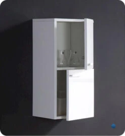 Fresca 13"W X 12"D X 27"H White Linen Cabinet -Master Locks Shop FST8091WH 2 1800x1800