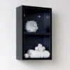 Fresca 12"W X 6"D X 20"H Black Linen Cabinet