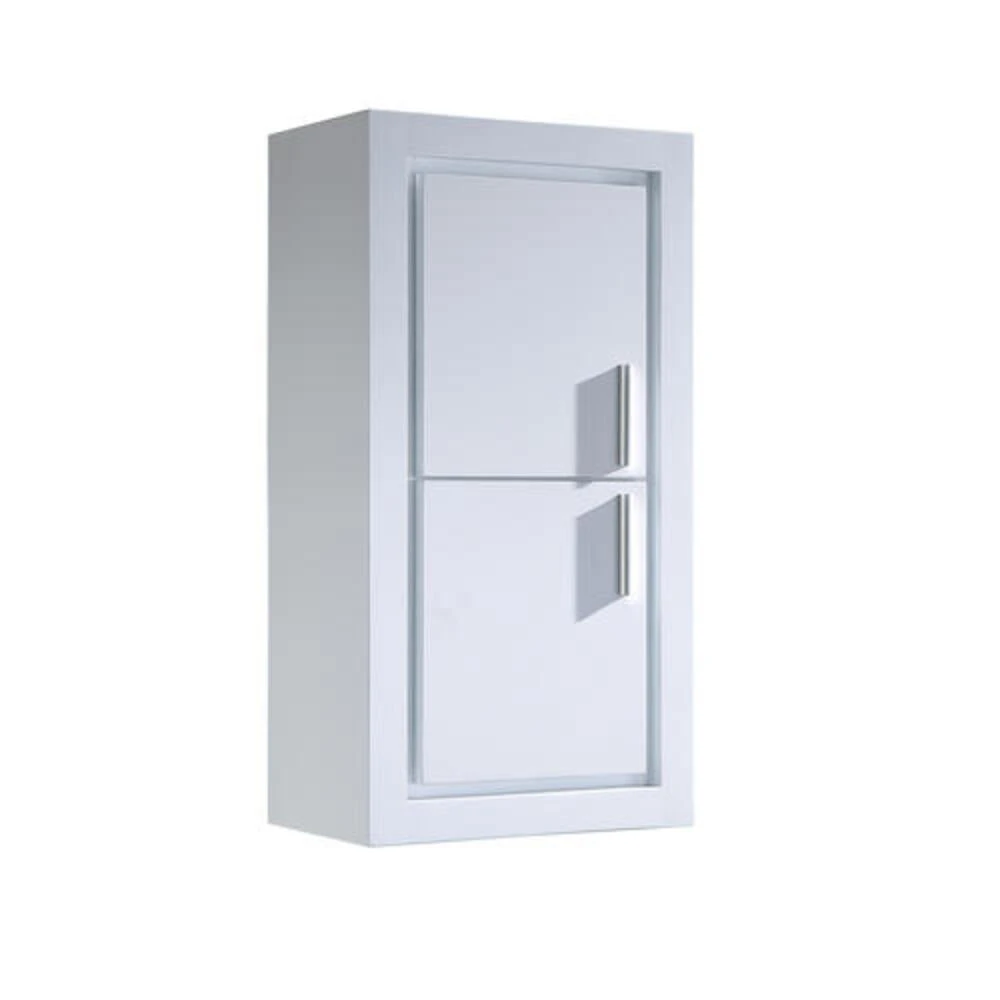 Fresca Allier 16"W X 10"D X 30"H White Linen Cabinet 3 Fresca Allier 16"W X 10"D X 30"H White Linen Cabinet