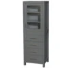 Wyndham Collection Sheffield 24"W X 20"D X 71"H Dark Gray Linen Cabinet 1 Wyndham Collection Sheffield 24"W X 20"D X 71"H Dark Gray Linen Cabinet -Master Locks Shop WC 1414 LT DKG 1800x1800