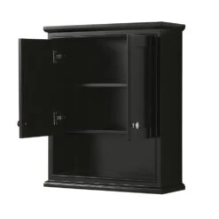 Wyndham Collection Deborah 25"W X 9"D X 30"H Dark Espresso Bathroom Wall Cabinet -Master Locks Shop WC 2020 WC DES OPEN 1800x1800