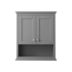 Wyndham Collection Avery 25"W X 9"D X 30"H Dark Gray Bathroom Wall Cabinet -Master Locks Shop WC 2323 WC DKG FRONT 1800x1800